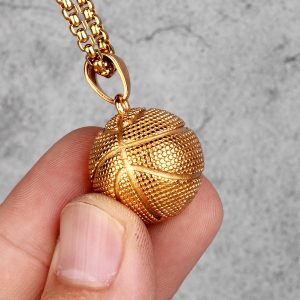 Collar Basketball Gold Acero Quirúrgico 316L