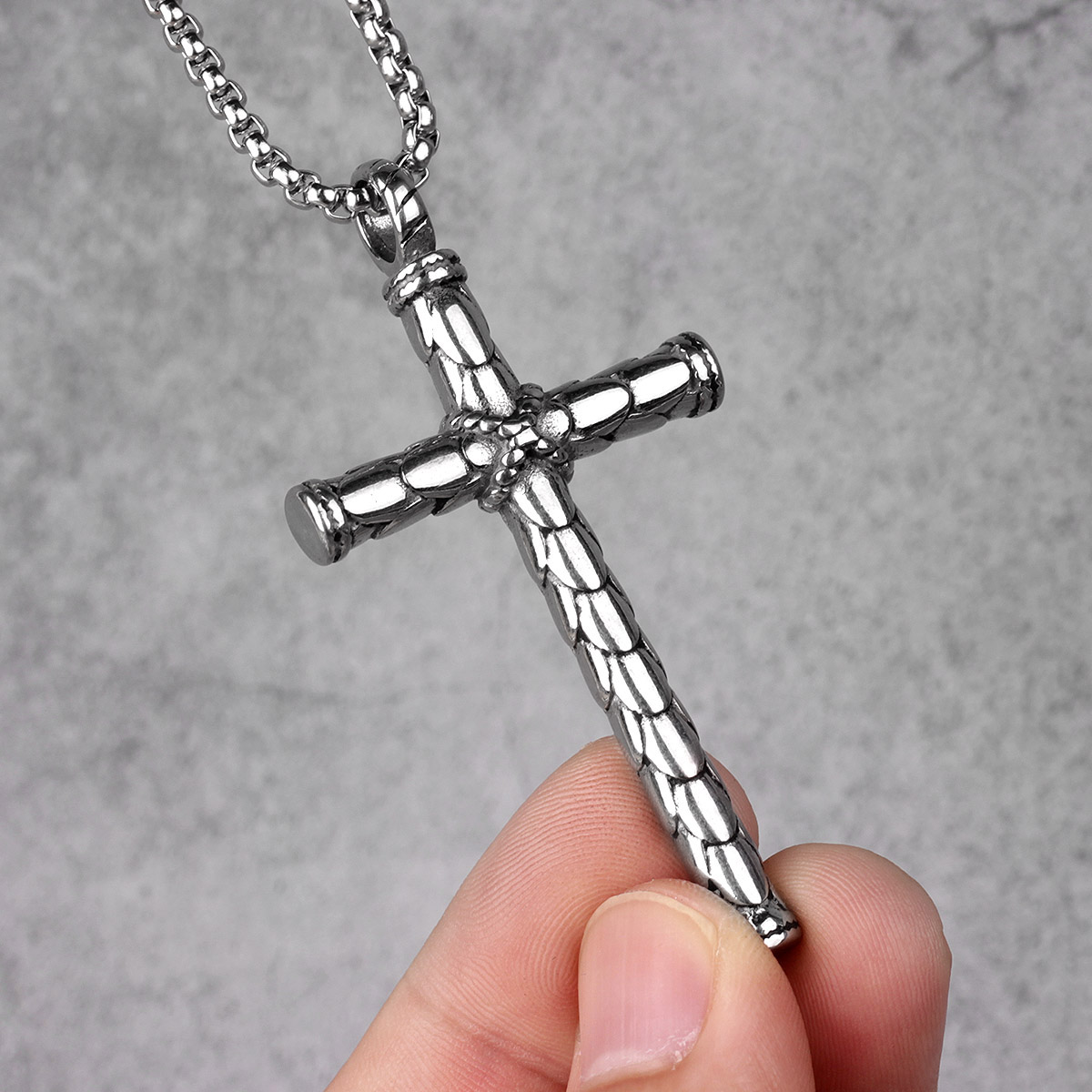 Collar Cruz Acero Inoxidable 316L - Imagen 2