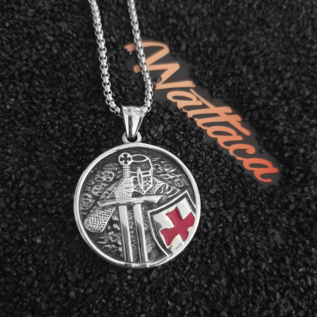 Collar Templario Acero Inoxidable 316L - Imagen 4