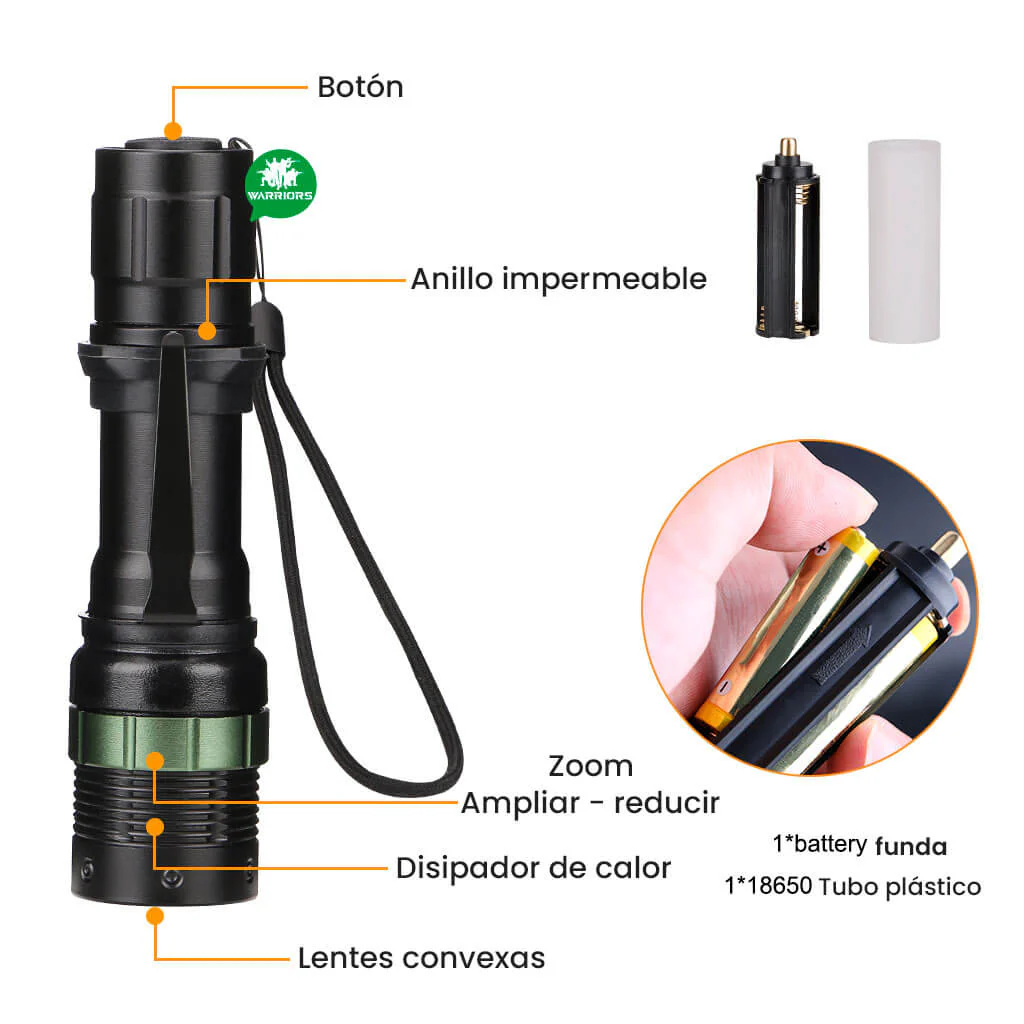 Linterna Tactica Official UV ETPN - Imagen 9