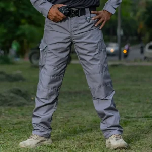 Pantalón Táctico Cargo 10 Bolsillos Gris