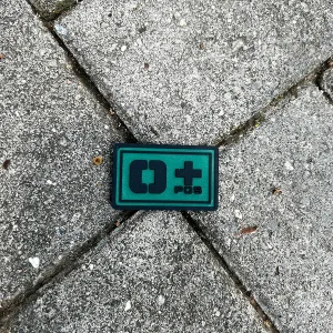 Parche RH O+ VERDE R2