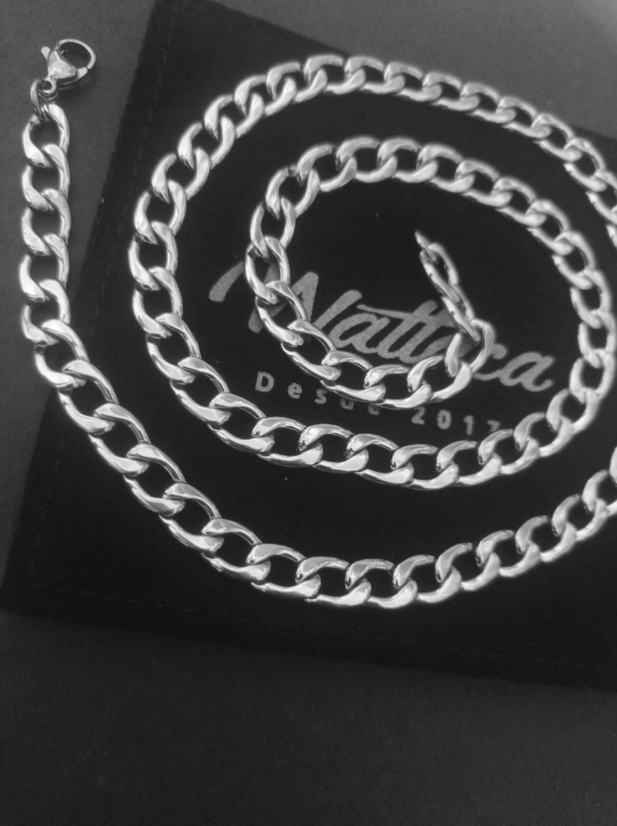 Collar Cubana Acero Inoxidable 8mm - Imagen 4