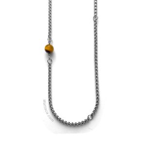 Collar Piedra Ojo de tigre Acero Inoxidable