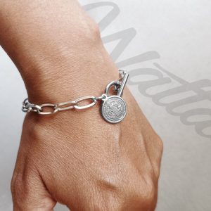 Pulsera San Benito, Acero Inoxidable
