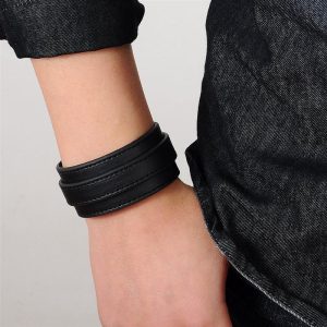 Pulsera Olson Cuero Negro – Niño
