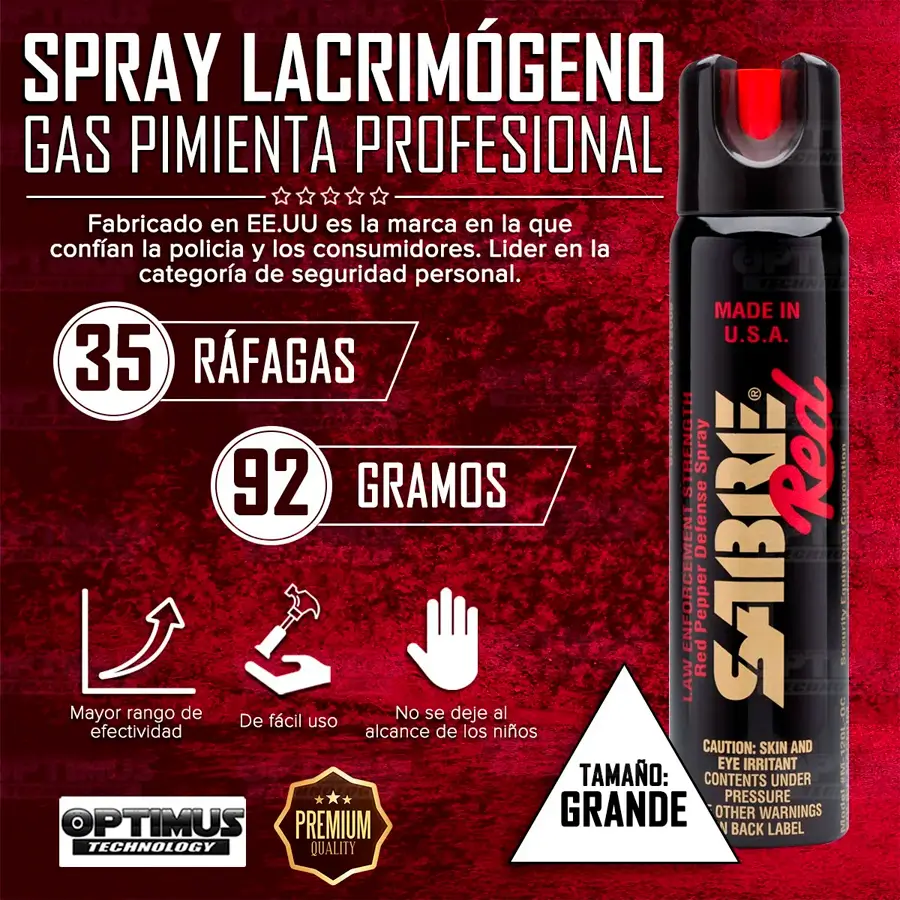 Gas Pimienta Sabre Red 110gr - Imagen 5