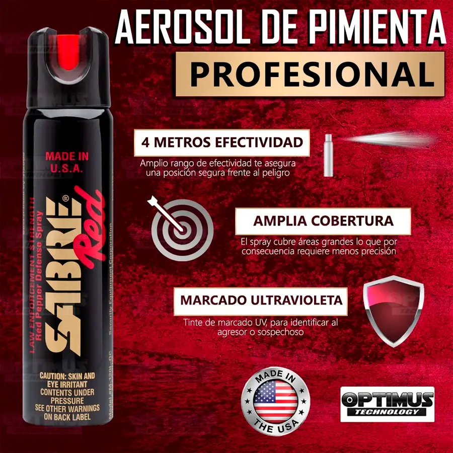 Gas Pimienta Sabre Red 110gr - Imagen 4