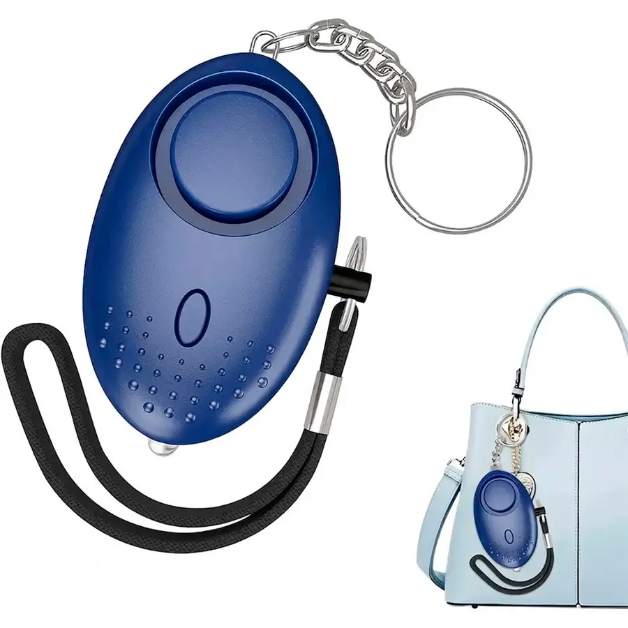 Alarma Personal Con Linterna Azul