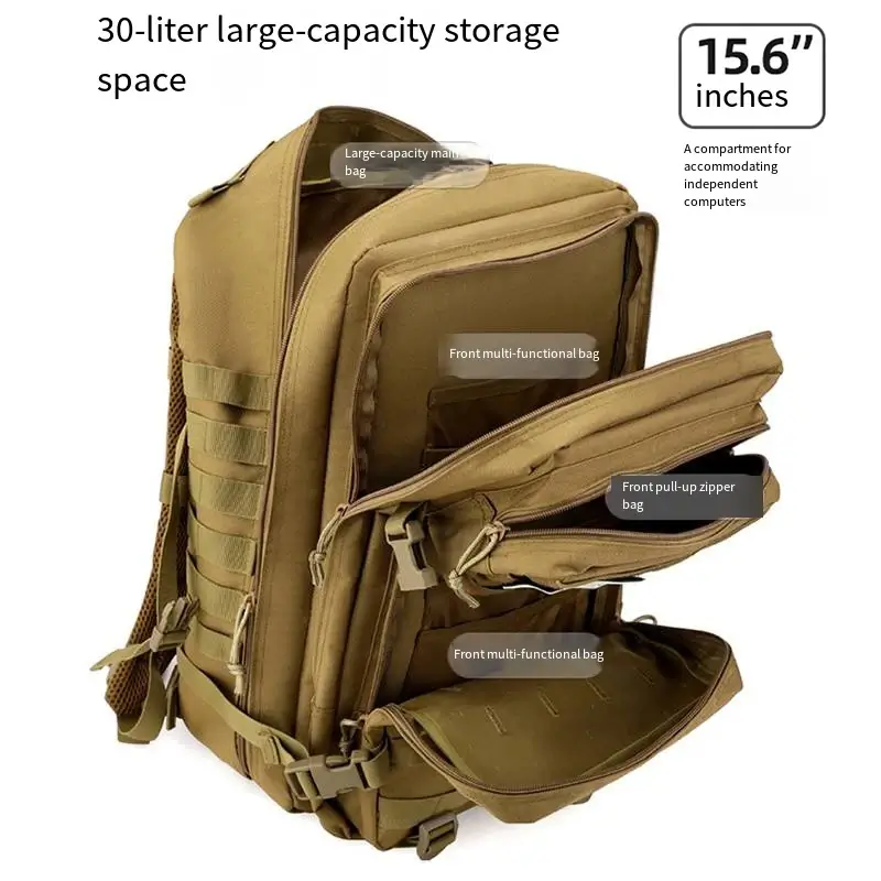 Morral Importado 50 Litros Kaki EG0633 - Imagen 7
