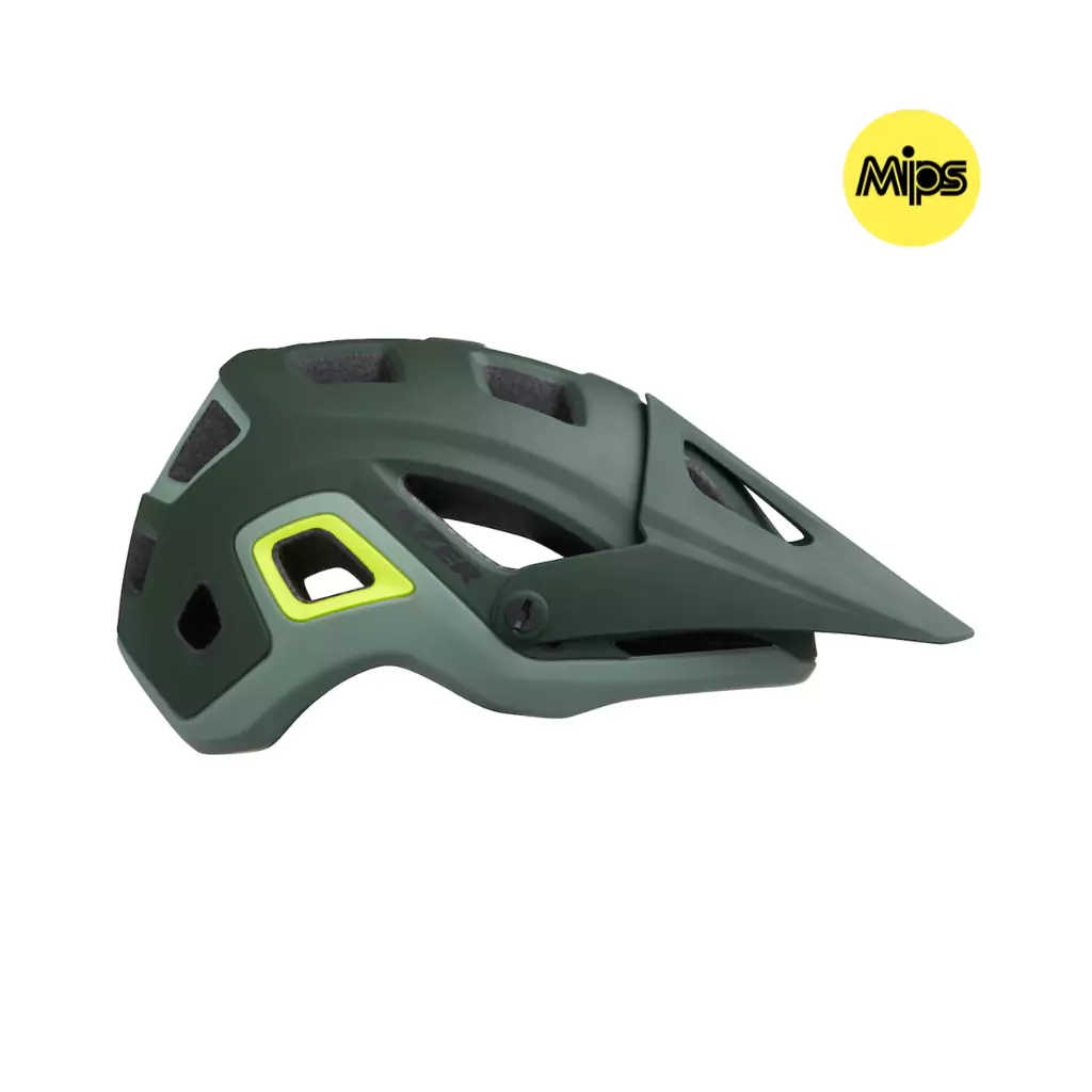 Casco LAZER Impala CE Matte Dark Green F-Yellow S +MIPS - Imagen 2