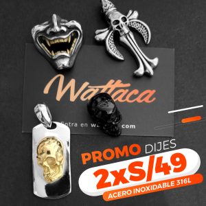 Promo 2 Dijes Skull en S/49