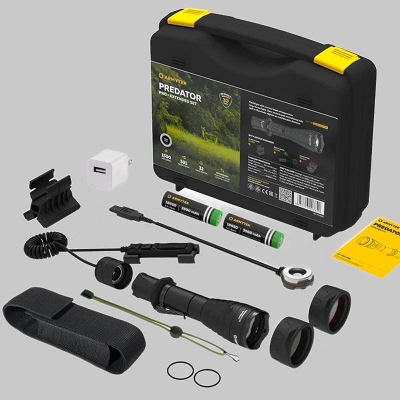 Linterna led ARMYTEK Predator Pro Magnet USB Extended Set – luz blanca - Imagen 2