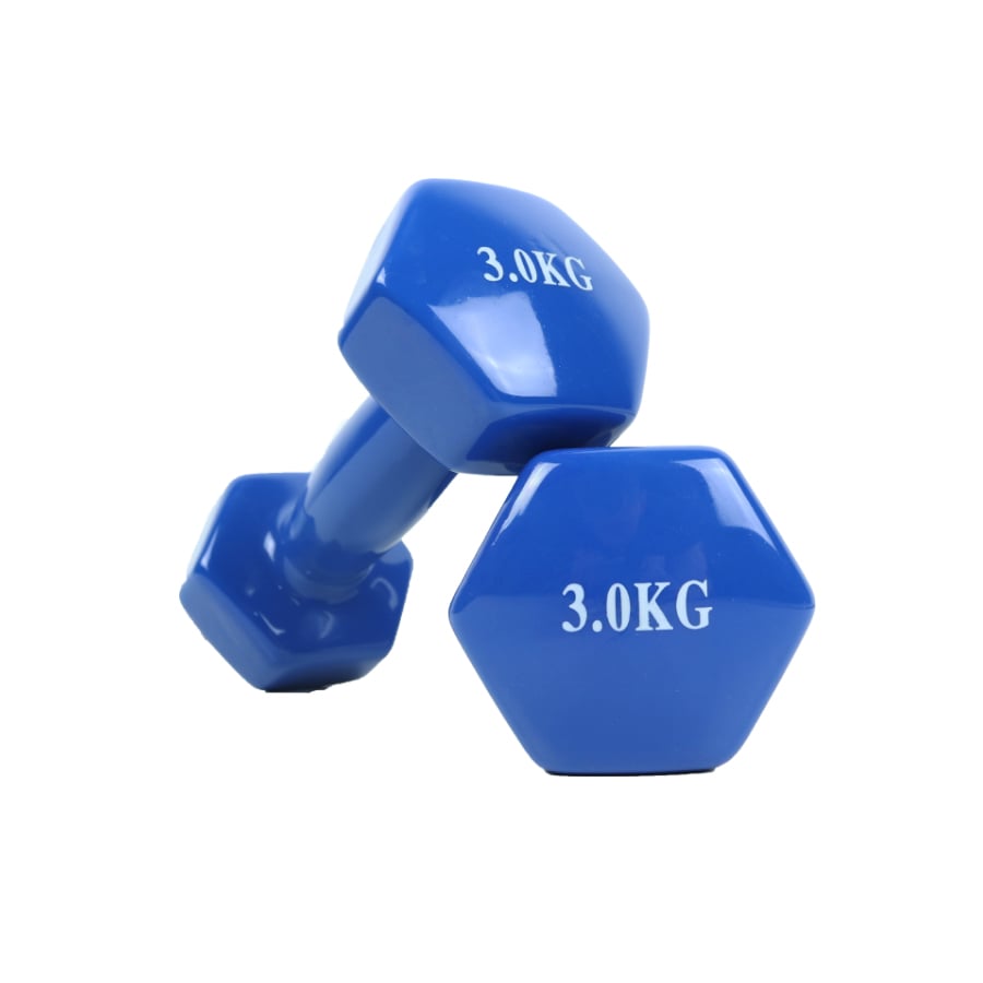 Mancuernas de vinilo azul Viok Sport - Imagen 5