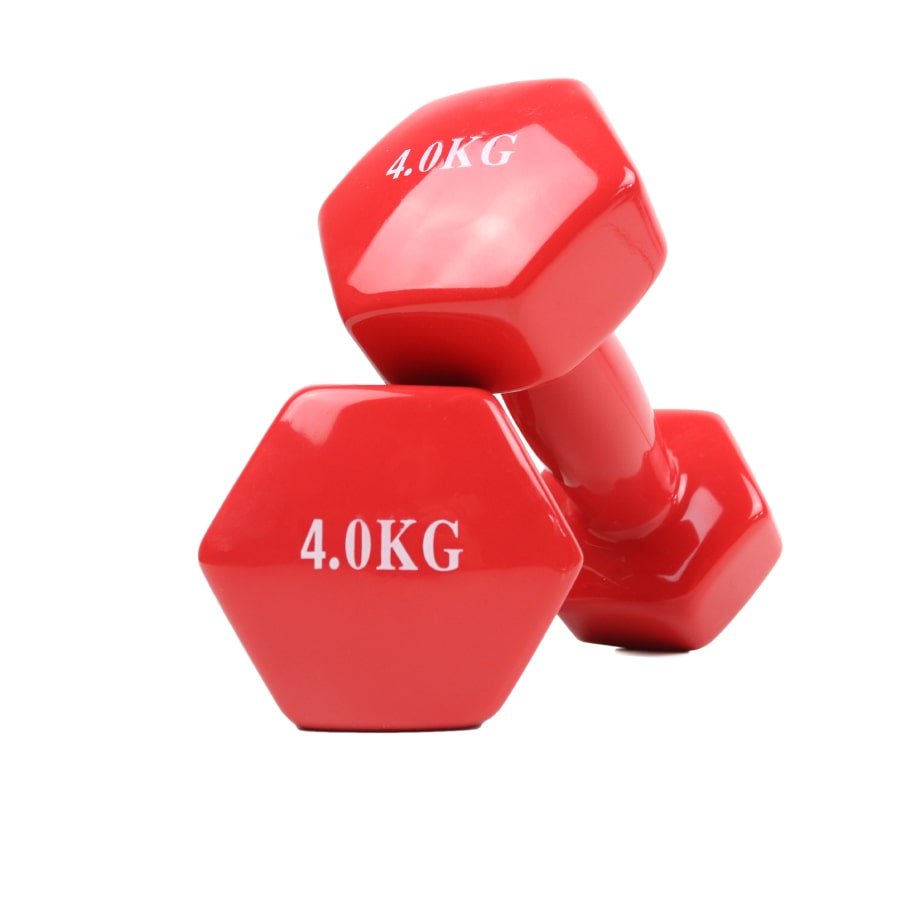 Mancuernas de vinilo rojo Viok Sport - Imagen 6