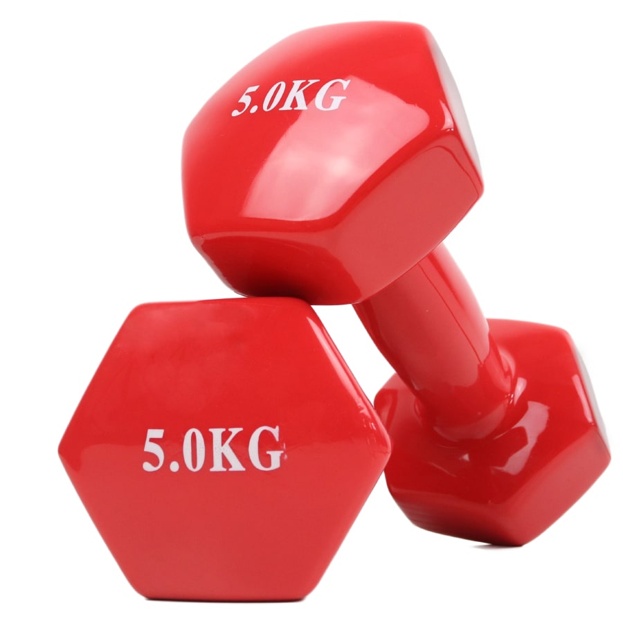 Mancuernas de vinilo rojo Viok Sport - Imagen 7