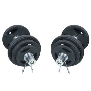 Kit de mancuernas olímpicas con discos hasta 41kg