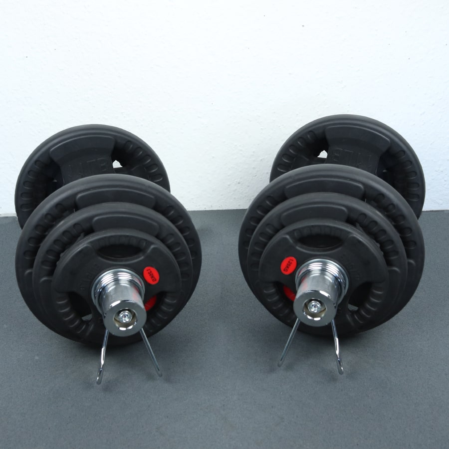 Kit de mancuernas olímpicas con discos hasta 41kg - Imagen 7