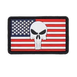 Parche Calavera y Bandera PVC