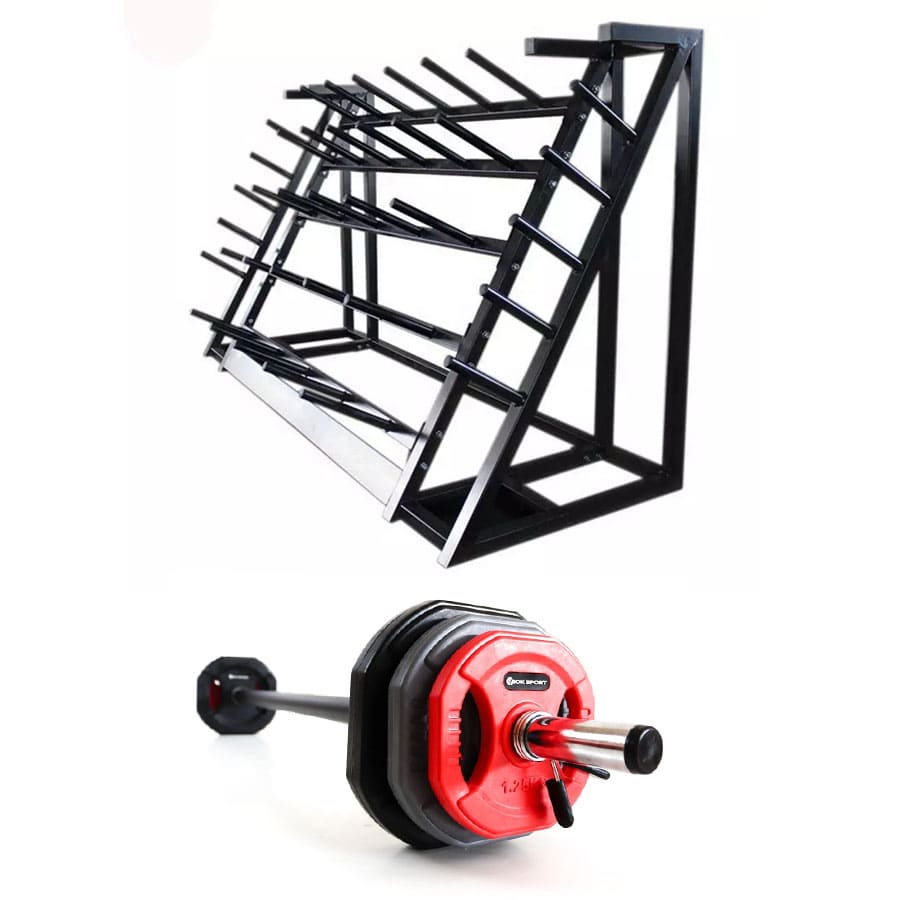 Rack soporte para discos y barras body+20 kits Viok Sport - Imagen 2