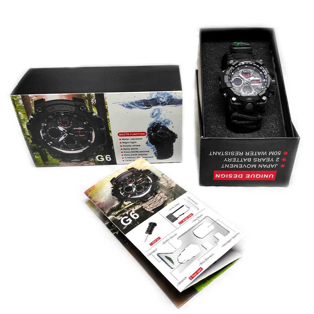 Reloj de supervivencia G6 Táctico EG0683 - Imagen 9