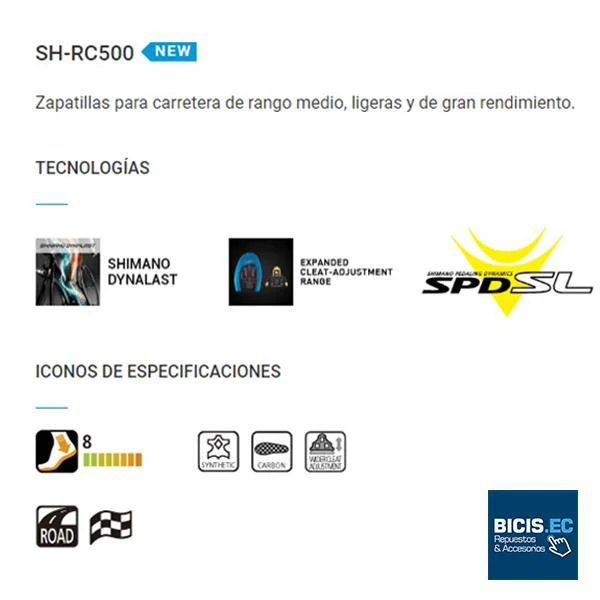 Zapatos Shimano Ruta SH-RC500 - Imagen 4