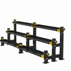 Soporte Modular Kettlebell de Dos Modulos y Tres Bandejas