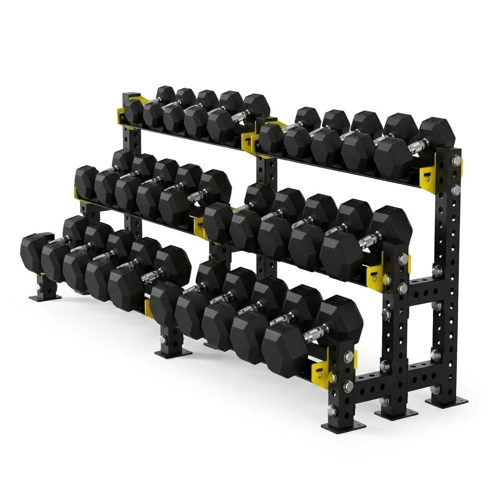 Soporte Modular de Mancuernas de Dos Modulos y Tres Bandejas - Imagen 3