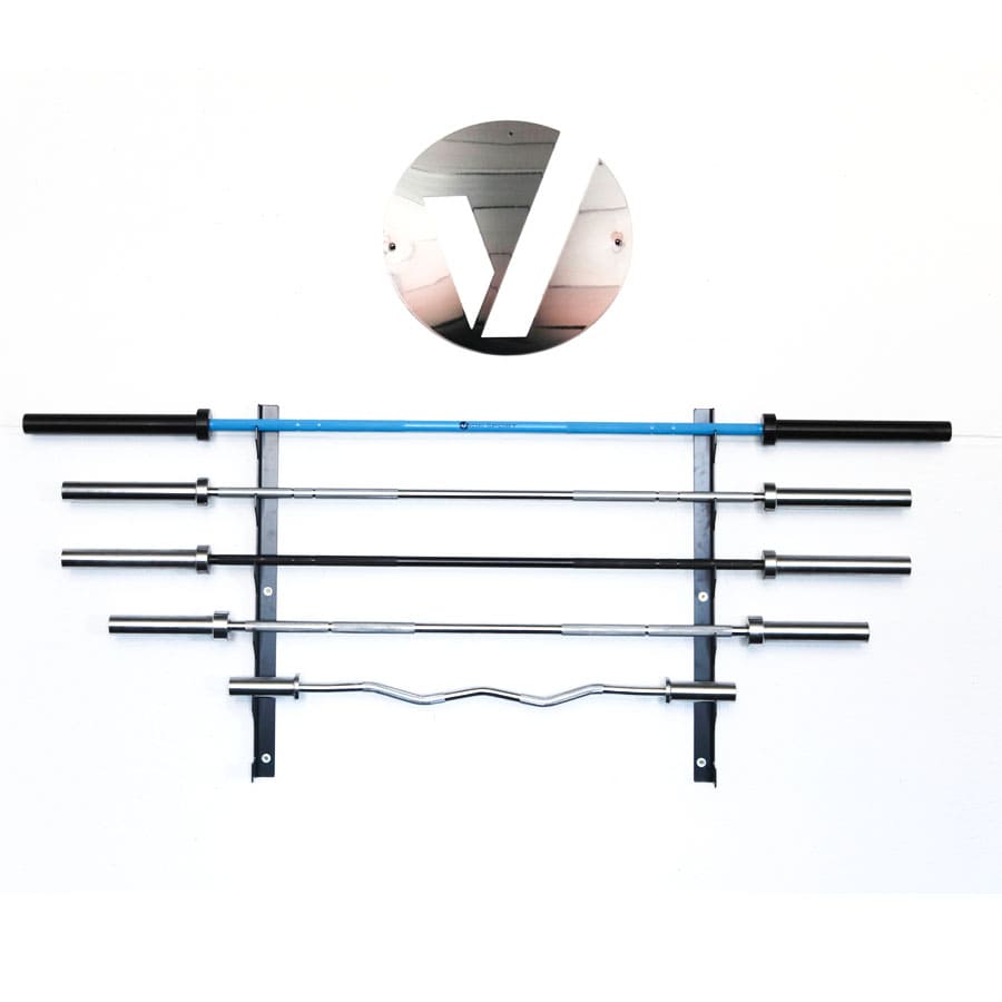 Soporte de pared para 8 barras olímpicas - Imagen 3