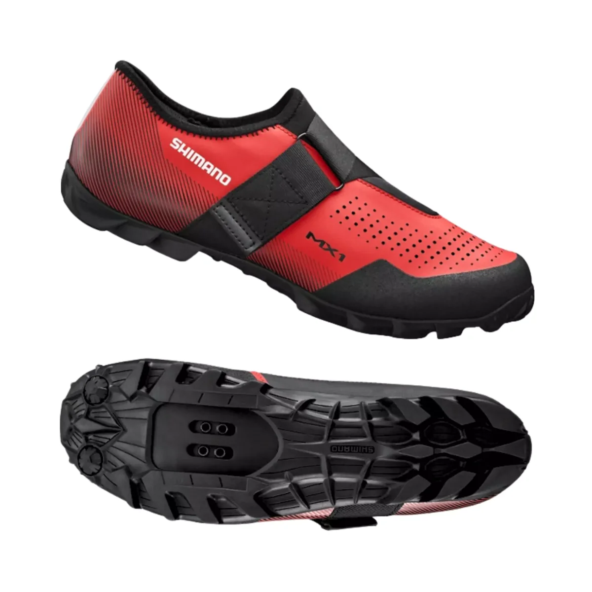 Zapatillas Shimano MTB MX100 Rojo - Imagen 2
